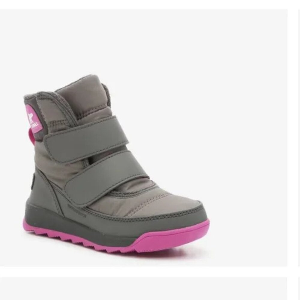 Kids Gray and Pink Winter Boots